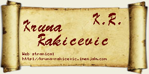 Kruna Rakićević vizit kartica